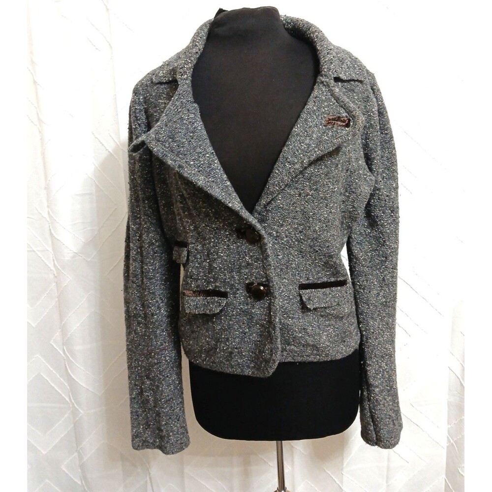 Vintage Laureate Lane Wool Blazer Gray Sz L Old Money